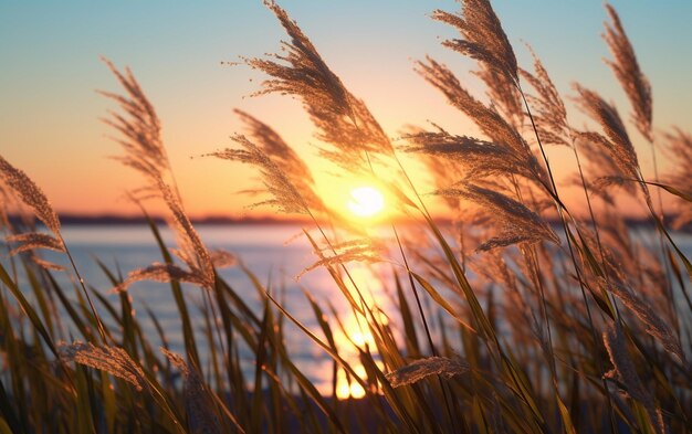 Фото Прекрасный золотой пшеничный фон природы