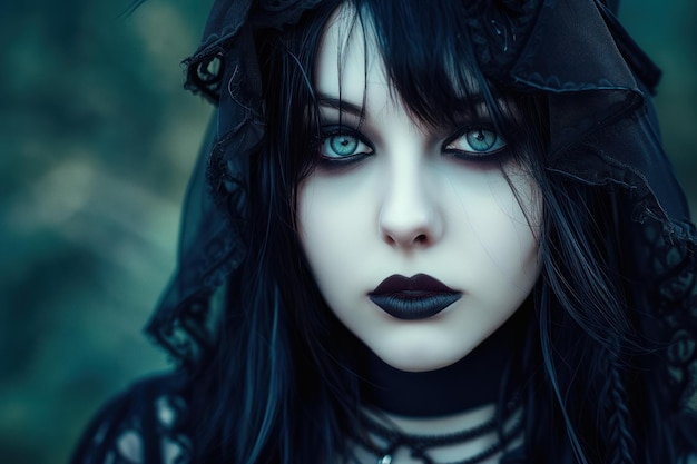 Beautiful goth girl Generate ai