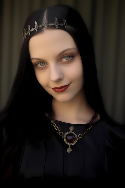 beautiful gothic teen girl