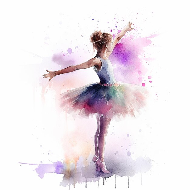 The beautiful graceful ballet woman in a beautifully painted dress is performing a dance photography