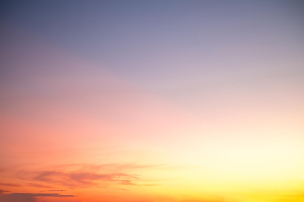 Beautiful gradiant orange clouds and sunlight on the blue sky perfect for the background take in everningTwilight rainy seasonwinter summer