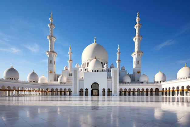 beautiful grand mosque design illustration