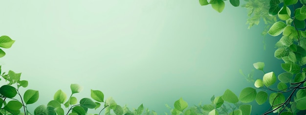 Photo beautiful green background with spring leaves selective focus nature
