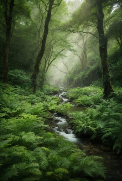 Beautiful green jungle ecology nature