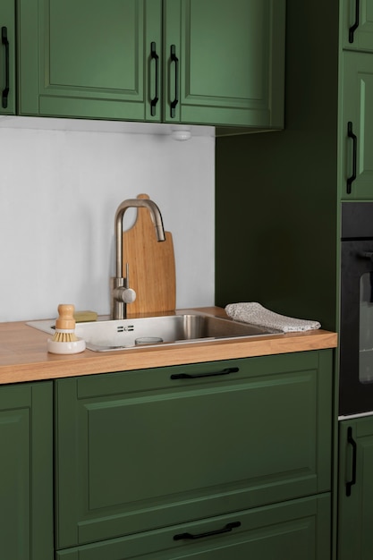 beautiful green kitchen interior design