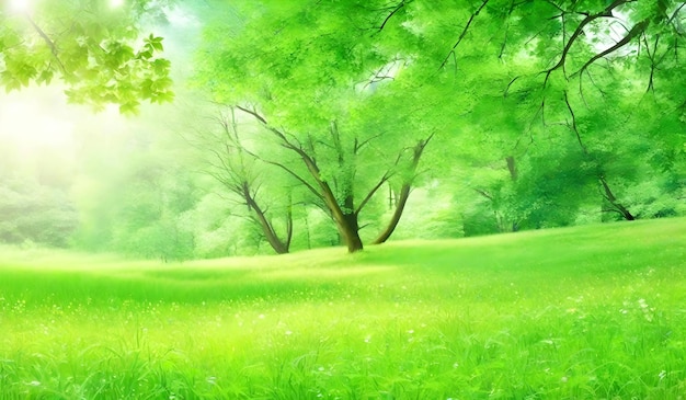 Beautiful green nature summer background