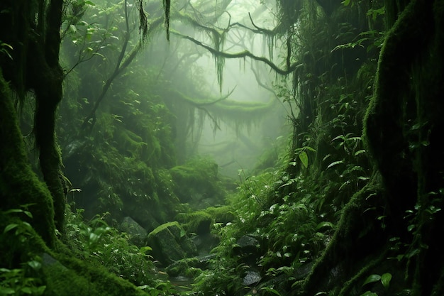 Beautiful green rainforest in Costa Rica Central America South America