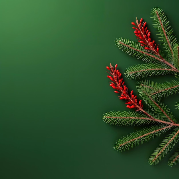 A beautiful green spruce branch