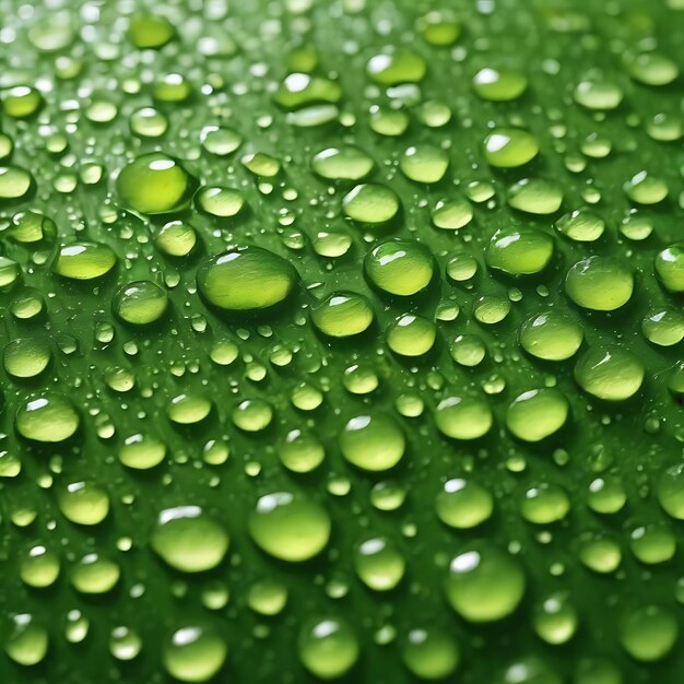 Beautiful green texture with raindrops