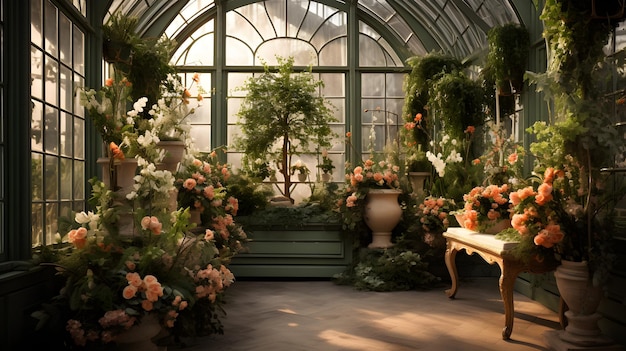 beautiful greenhouse interior design