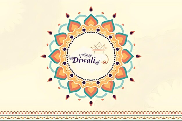 Beautiful greeting card for festival happy diwali background