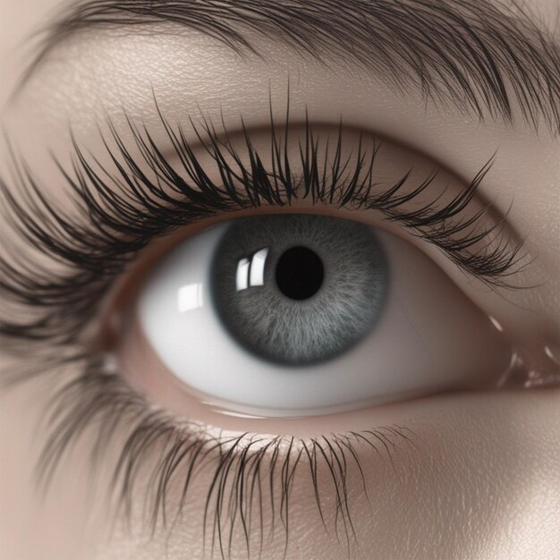 Beautiful grey eyes ai generated