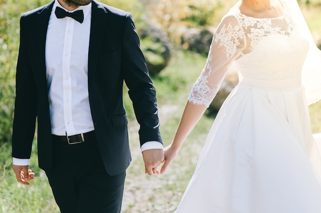  Beautiful  grooms in white dress and black suit