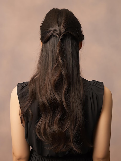 beautiful Half up half down hair style