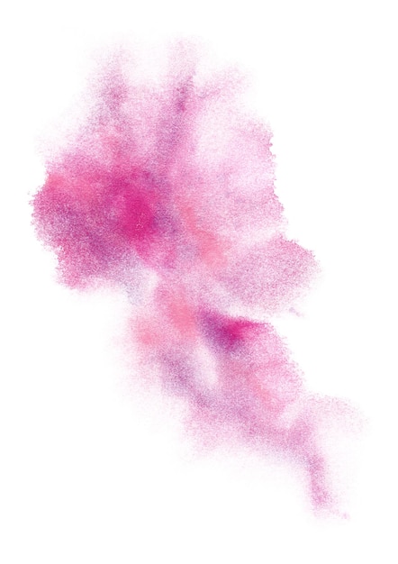 美しい手描きの抽象的な水彩画のピンクの染みマーク イラスト