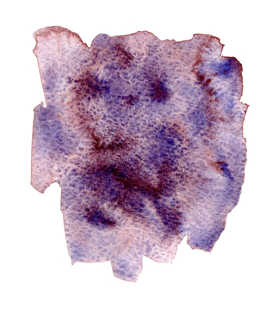 Photo beautiful hand drawn abstract watercolor purple stain mark illustration