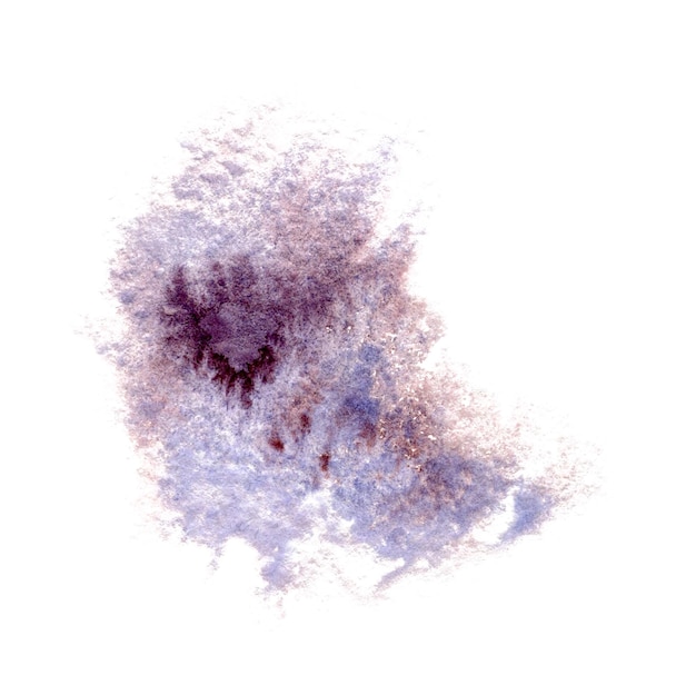 Beautiful Hand Drawn Abstract Watercolor Purple Stain Mark Illustration