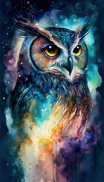 Beautiful hand drawn owl