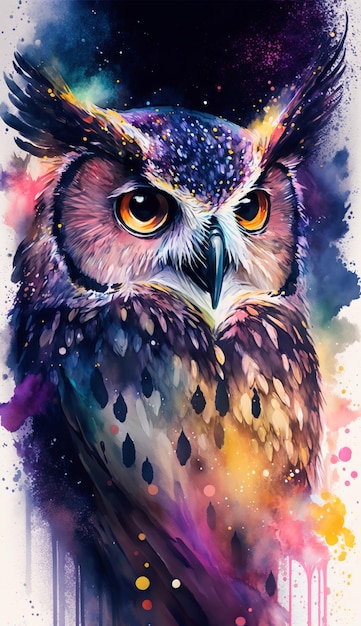 Beautiful hand drawn owl