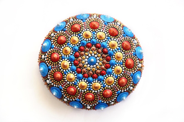 Beautiful hand painted mandala rock