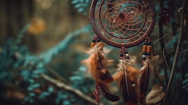 Beautiful handmade dreamcatcher Generative Ai