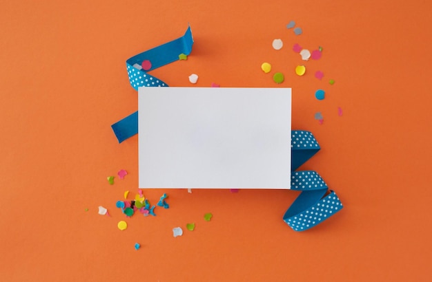 Beautiful happy birthday card mockup background