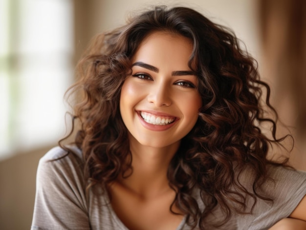 Beautiful Happy Hispanic Woman Smiling