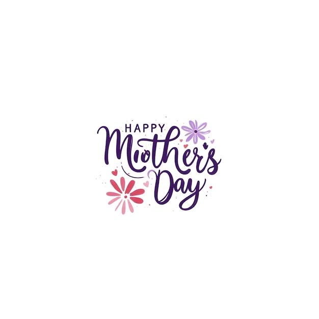 Beautiful happy mothers day wises card with flowers mothers day concept