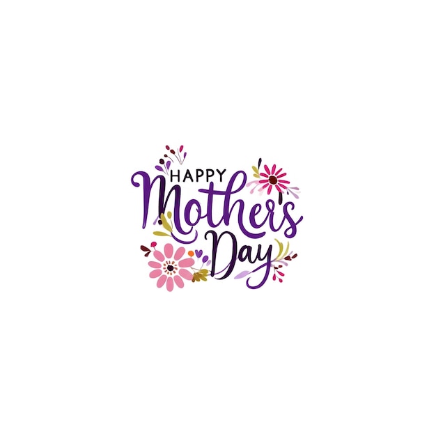 beautiful happy mothers day wises card with flowers mothers day concept