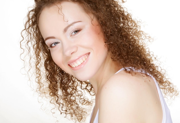 Beautiful happy portrait of an young adult woman