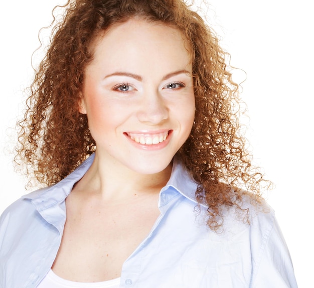 Beautiful happy portrait of an young adult woman