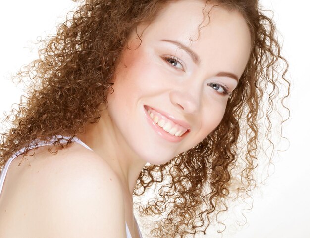 Beautiful happy portrait of an young adult woman