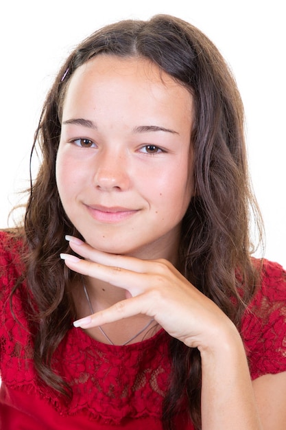 Beautiful happy smiling teen girl portrait