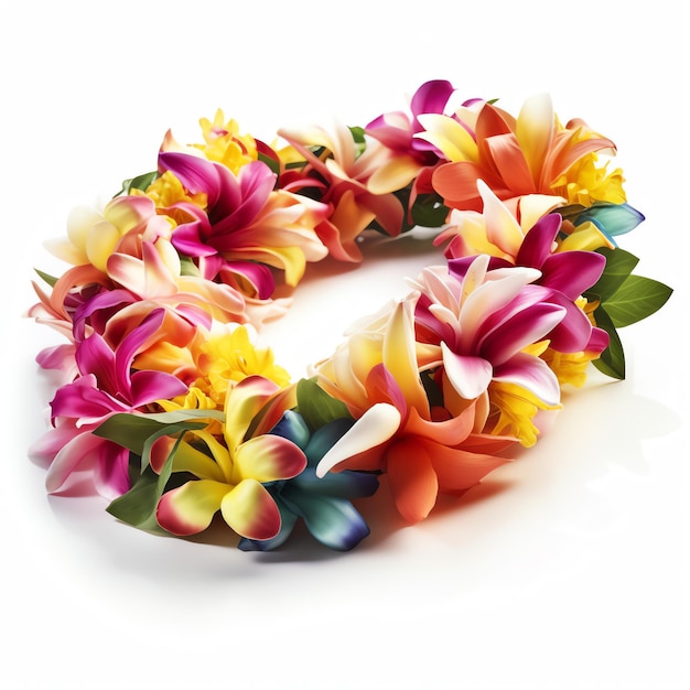 A beautiful Hawaiian lei made with fresh flowers