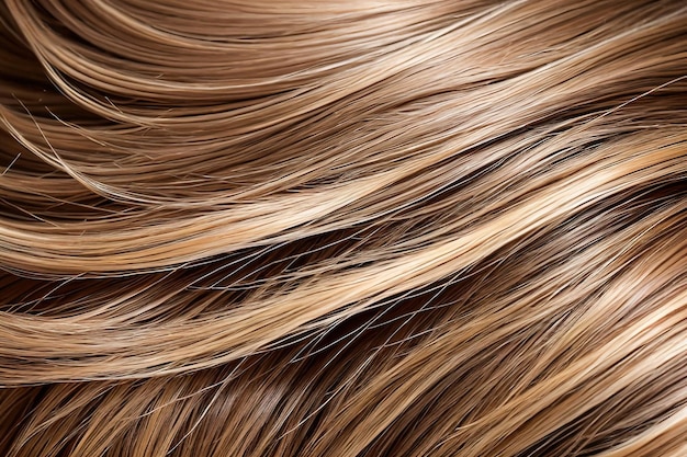 Beautiful healthy shiny hair texture generative ai