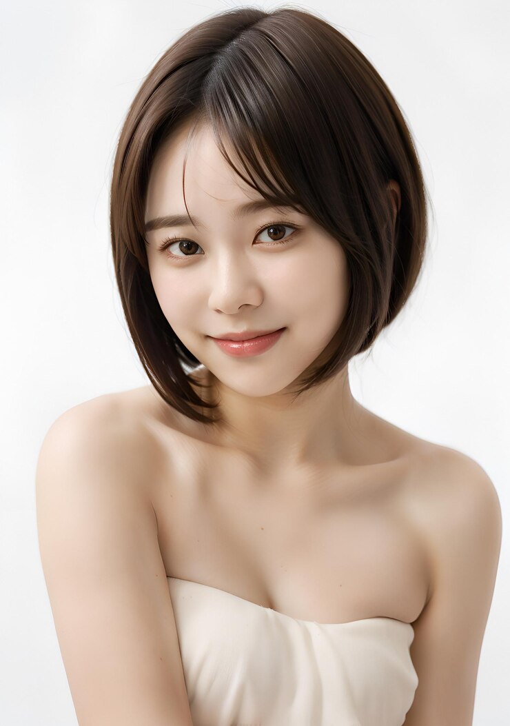 아름다운 건강한 피부 관리 아시아 모델 젊은 여성 소녀