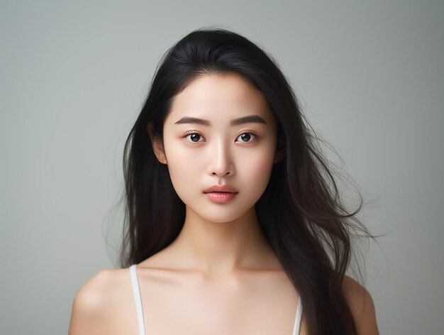 Beautiful healthy skincare photography of an Asian woman