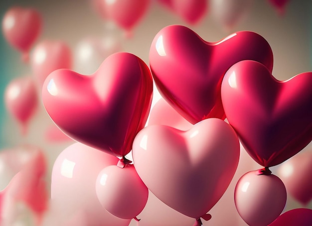 beautiful heart shaped balloons