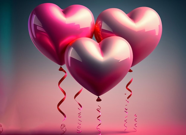 beautiful heart shaped balloons