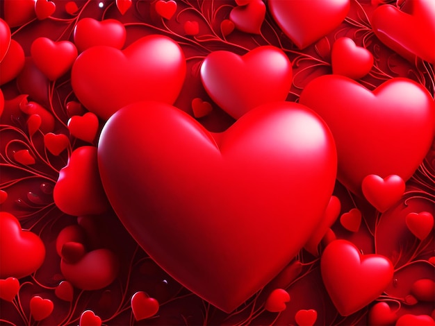 Beautiful hearts valentines day decorative background wallpaper