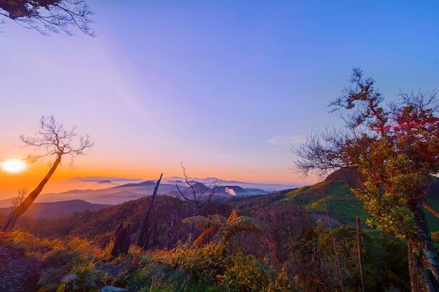 Beautiful highlands from sunan ibu sunrise point