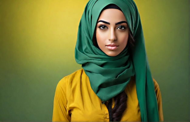 Photo beautiful hijab model for happy eid al fitr ramadan mubarak ramadan kareem idul fitri