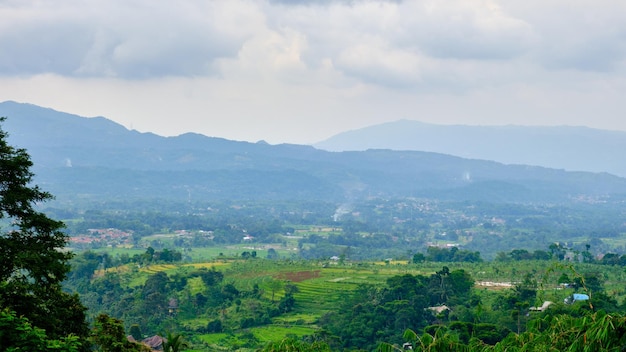 Beautiful hill view, West Java, Indonesia