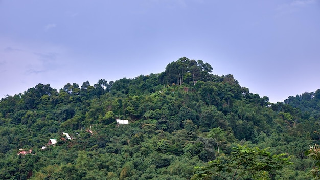 Beautiful hill with several houses