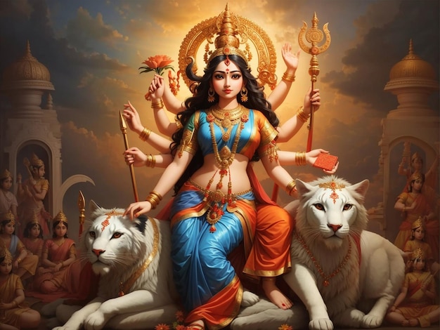 Beautiful Hindu Goddess Durga Mata