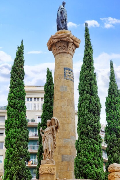 Foto bellissimo paesaggio storico di barcellona, in catalogna, spagna.