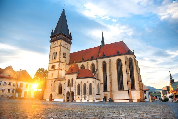 Bella città storica bardejov. slovacchia, europa.