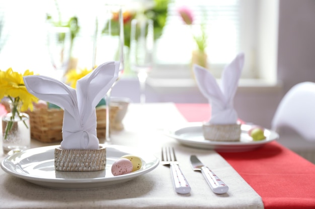 Beautiful holiday Easter table setting