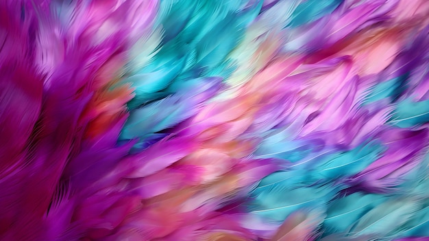 Beautiful holographic fur vivid vibrant colors iridescent backdrop trendy design abstract background