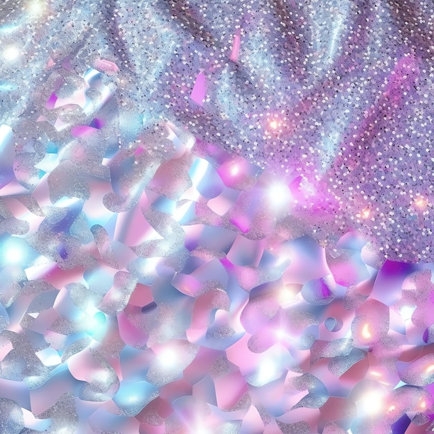 Beautiful holographic glitter digital paper clipart illustration